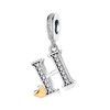 ZakiaHo Gold Plated Heart Initial H Necklaces Alphabet Letter Sparkling