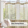 MitoVilla Beige Waffle Shower Curtain with Snap-in Liner, Modern Waffle