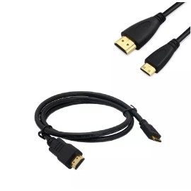 UPERFECT High Speed Mini HDMI to HDMI Cable HDMI Cord For Monitor Laptop PC Cameras 5FT