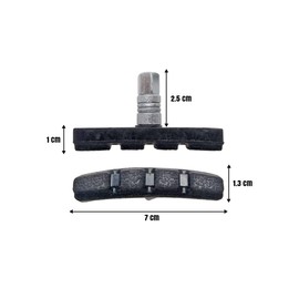 Zapatas Freno De Bicicleta Tuerca Hexa 70mm Paquete de 1 Par/Paquete de 2 Pares (2 Pares)