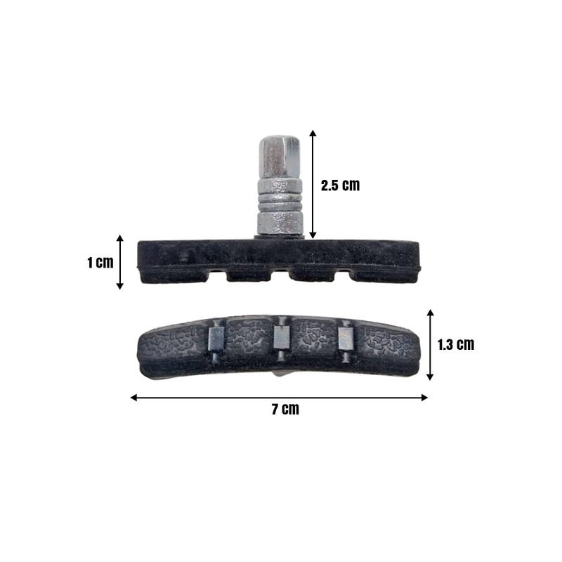 Zapatas Freno De Bicicleta Tuerca Hexa 70mm Paquete de 1