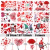 9 Sheet Valentines Day Window Clings Decorations