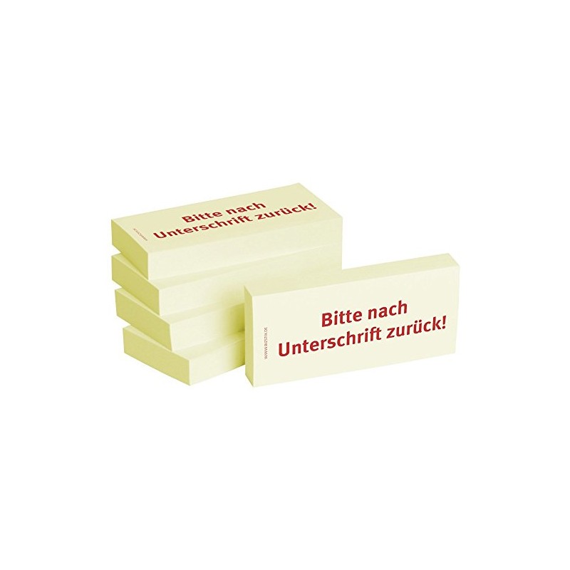 BIZSTIX Business Sticky Notes "Bitte nach Sigschrift zurück!" Pack of