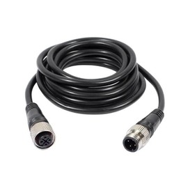 M12 4-Pin Connector PVC Sensor Cable, A Code Straight Male to Female Cable Crodset IP67 Waterproof Sensor Cable Connector Industrial Round Plug for Outdoor Use 2 Metres AWG22