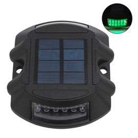 LED Solar Dock Light Ground Waterpoof Solar Powered Smart Sensing Garden Lights for Landscape Driveway 6V 1.8W Black Green