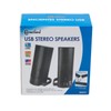 Connectland USB Powered Stereo Speakers 2.0 Black Compact Sound Bar