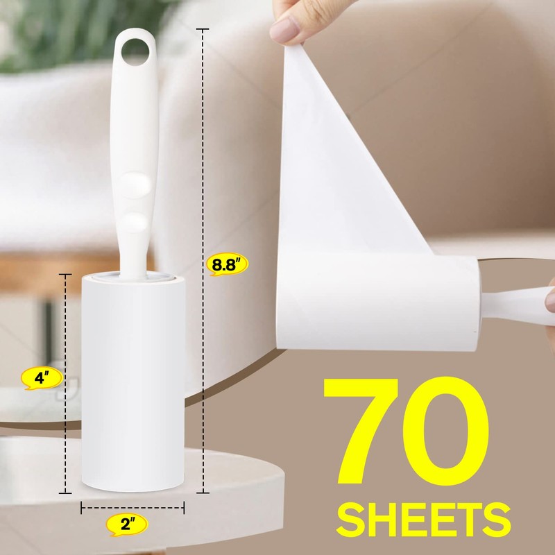 MELERIO Lint Rollers 840 Sheets with 2 Handles with 10