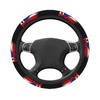ZJHFSGMY Puerto Rico Flag Steering Wheel Cover, Universal Fit, 15-Inch