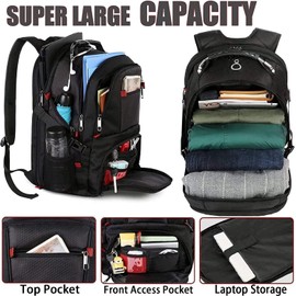 MATEIN Travel Laptop Backpack Large, 17.3 Inch Backpack 50L School Bag Water Resistant, Work Computer Rucksack for Men Anti Theft TSA, Laptop Bags for School College Business