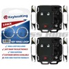 KeylessKing* 2x Keyless Entry Remote Car Key Fob Shell Case