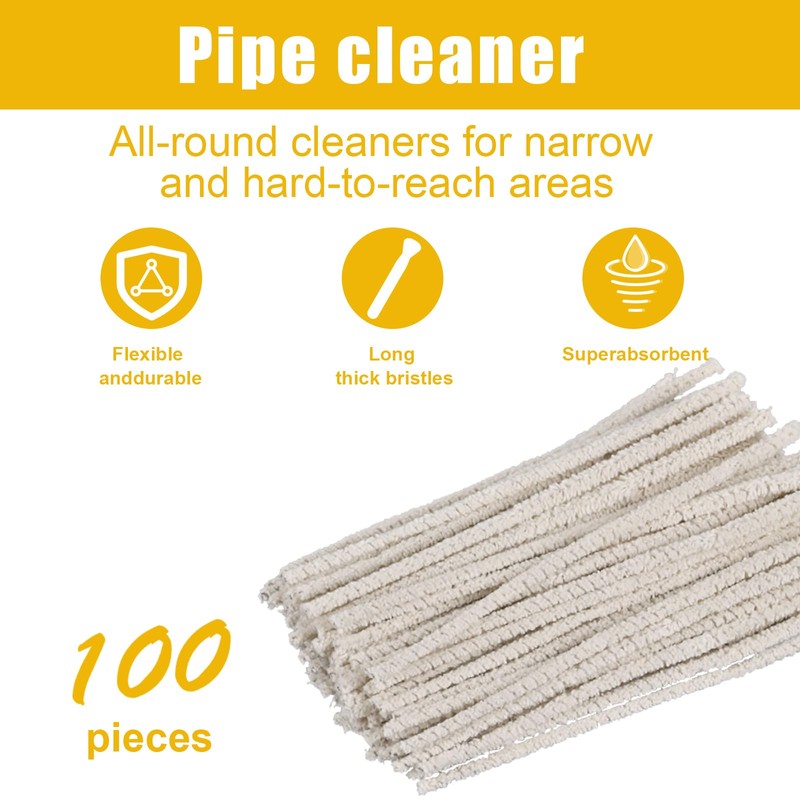 aesxniy 100 Pieces of 6-Inch Conical Pipe Cleaner, Made of