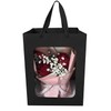 12 Pcs Black Kraft Paper Gift Bags with Transparent Window,