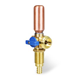 Highcraft 541QI Washing Machine Replacement Valve with Hammer Arrestor B Inlet x 3/4’’ MHT Outlet Brass Blue-for Cold Water Supply, 1/2’’ PEX Barb