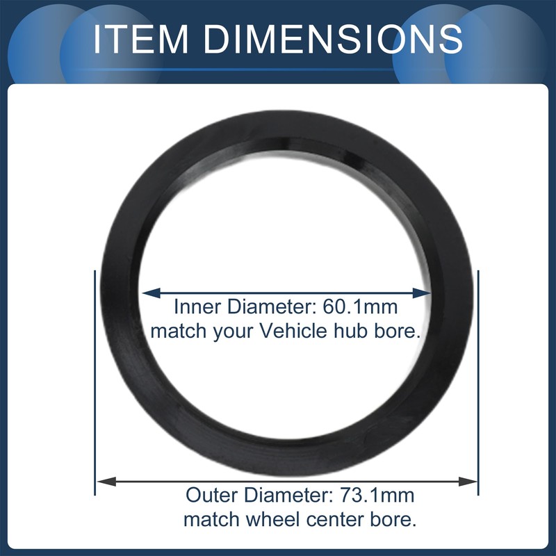 INFINAUTO Hub Centric Ring 60.1mm ID 73.1mm OD Car Wheel