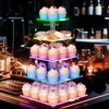weddingwish 5 Tier Led Cupcake Stand, Acrylic Cupcake Tower Stand