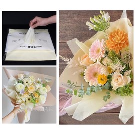 145 hojas de papel coreano de algodón para envolver flores, papel de envoltura floral no tela, impermeable, plisado, extraíble, para ramo de flores