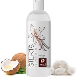 Natural Hair Conditioner and Color Safe - Sulfate Free Argan Oil Hair Moisturizer - Hydrating for Dry Curly Hair - Silk18 Amino Acids - Pure Jojoba Oil for Hair Growth for Women Men Kids - 10 oz