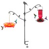 FEED GARDEN Deck Bird Feeder Pole, 42 Inches, Multiple Hooks,