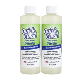 Quick & Clean 2-Pack Descaler (4 Total Uses) - Made in the USA - Descaling Solution for Keurig, Nespresso, Ninja, Delonghi, Coffee and Espresso Machines