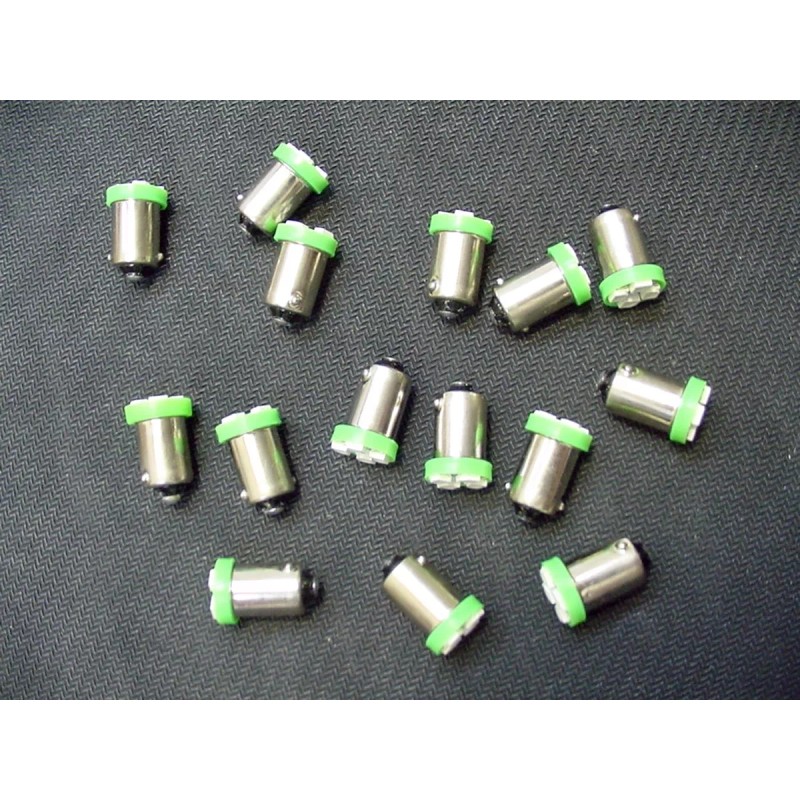 Lumiglow 15 BRIGHT Green LED Instrument Panel Dashboard BA9S 1815