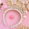 YOUAME Pearl Embellished Baby Shower Mom to be Headband -