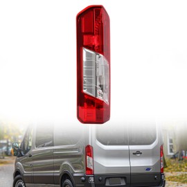 KUAFU Driver Side Tail Light Compatible with 2015-2022 Ford Transit 150 250 350 350HD Replacement for FO2800242 CK4Z13405A Taillight Rear Brake Tail Lamp Assembly Plastic (Red Lens+Clear Lens)