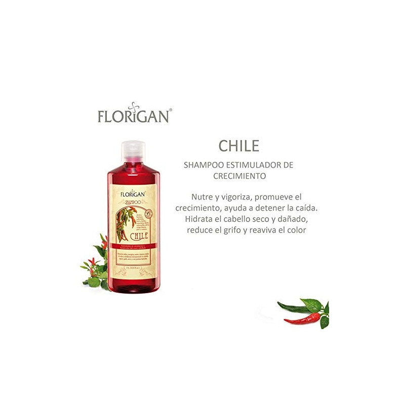 Shampoo Chile Clásico Estimulador de Crecimiento Florigan 1lt.