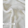 KMUSET Fleece Blanket Twin Size White Lightweight Throw Blanket Super