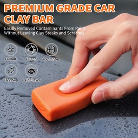 Wontolf Premium Grade Car Clay Bar Kit 4x100g, No Scratch Magic Clay Bars for Auto Detailing Cleaner Kit with Washing and Adsorption Capacity for Car Auto SUV,RV,Truck