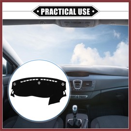 HEROFFIX Dashboard Cover Compatible for Dodge Dart 2013-2016, Nonslip Polyester Black Dash Cover Mat Dash Board Protector Cover Vehicle Components Replace Parts