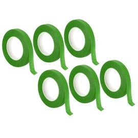 PATIKIL 30 Yard Floral Tapes, 6 Roll Florist Tape Crepe Paper Flowers Bouquets Tapes Waterproof for Bouquet Stem Wrapping, Light Green (27 Meters)