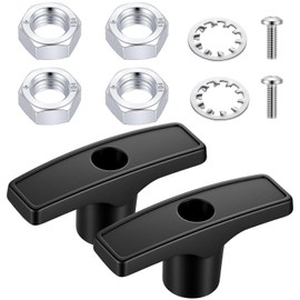 Lusofie RV Waste Valve Handle Kits with 4 Nuts 2 Screws 2 Gaskets, RV Sewer Valve Handle Replacement for RV Sewer Tank Dump Release Valve Extension Rod