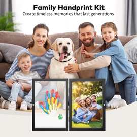 Omrhvi Family Handprint Kit, DIY Craft Keepsake, Hand Print Photo Frame, Family Gifts for New Mom, New Baby, New Parents, Grandparents, Mother's Day, Father's Day, Adoption Day, Anniversary