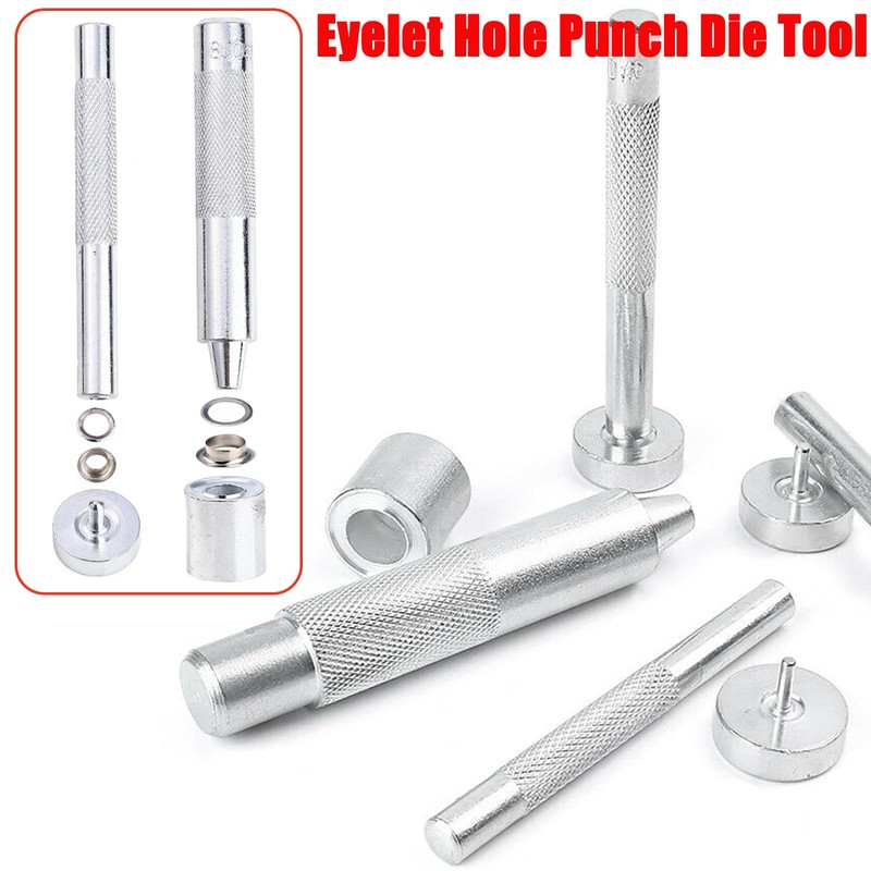 Eyelet Grommet Tool Kit, 1805 Pieces, 1/4 Inch Gold Silver