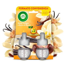 Air Wick Diffusore Elettrico di Oli Essenziali, 2 Ricariche per Diffusore Elettrico alla Fragranza Dolce Vaniglia e Burro di Karitè, Profumatore per Ambienti Elettrico con Oli Essenziali