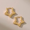 Gold Star Hoop Earrings Big Star Gold Jewelry Chunky Star