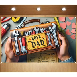 Happy Fathers Day Photo Backdrop Father Day Banner Happy Father’s Day Party Decorations and Supplies for Home (43 X 71 Inch)