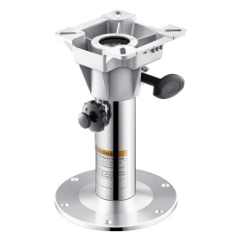 Adjustable 12.76-18.7 Inch Aluminum Alloy Boat Seat Pedestal Waterproof Locking Design for Fishing ChairsWith or Without Slide Rail: Without Slide Rail