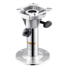 Adjustable 12.76-18.7 Inch Aluminum Alloy Boat Seat Pedestal Waterproof Locking Design for Fishing ChairsWith or Without Slide Rail: Without Slide Rail