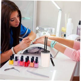 Healeved Rtists' Must-have Crystal Nail Pen Cup Manicure Kit Pen Washing Bucket for Outdoor Painting and Camping