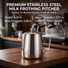MEKOTRIN Milk Frother Cup 350ml (12oz), Stainless Steel Creamer Pitcher
