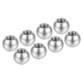 PATIKIL 8pcs M4x8mm Ball Nut Knobs Female Thread 304 Stainless Steel Round Blended Hole Screw Cap Cover for Lighting Machinery DIY Decoration Silver
