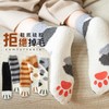 Women's Mid-Calf Thick Warm Non-slip Sleep Socks for Autumn/Winter with Comfortable Anti-Slip Sole Free Size/Black Tablet 3ea