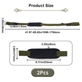 GORGECRAFT Pack of 2 Carry Straps for Beach Chairs, Adjustable for Beaches, Folding Chairs, Shoulder Straps for Camping, Fishing, Backpacking, Picnics, Foldable Bike, Balance Bike, Outdoor, Dark Olive