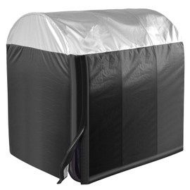 Generator Cover for Outside Rainproof Portable Generator Shed for 5000-10000 Watt Generators Universale Tent Heavy Duty Protection with Arched Roof for Fast Rain Drainage 32*24*24 Inch - Black