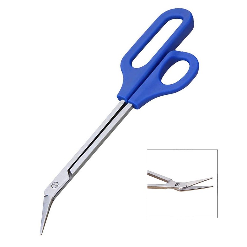 XLKJ Toenail Scissors with Extra Long Handle, Stainless Pedicure Scissors,