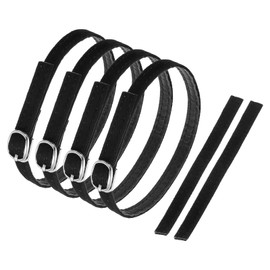 QUARKZMAN Pair of replacement ankle straps for heels, removable shoe straps, shoelaces, Suede Black