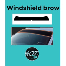 DIY Precut Windshield Brow Kit for Your Vehicle - Add Note with YEAR/MAKE/MODEL at Checkout - VLT %: 5%, Film Quality: Ceramic