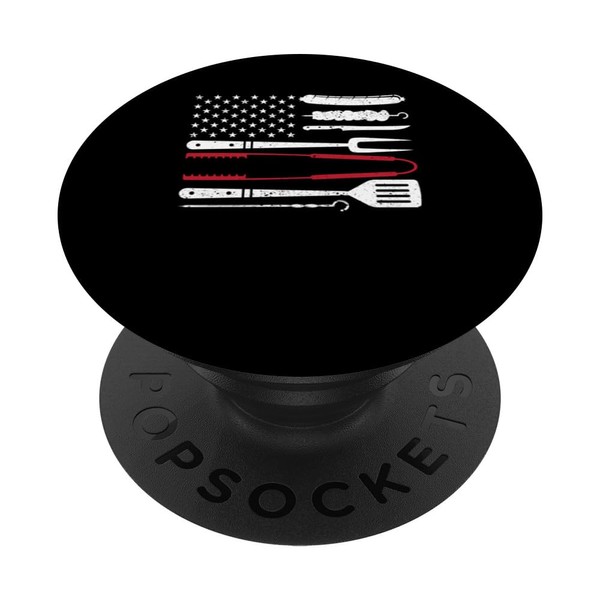 Funny American Flag Grilling Tools BBQ Grill Barbecue US PopSockets
