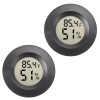WEIMELTOY Mini Hygrometer Digital Thermometer Humidity Meter 2 Pack Black